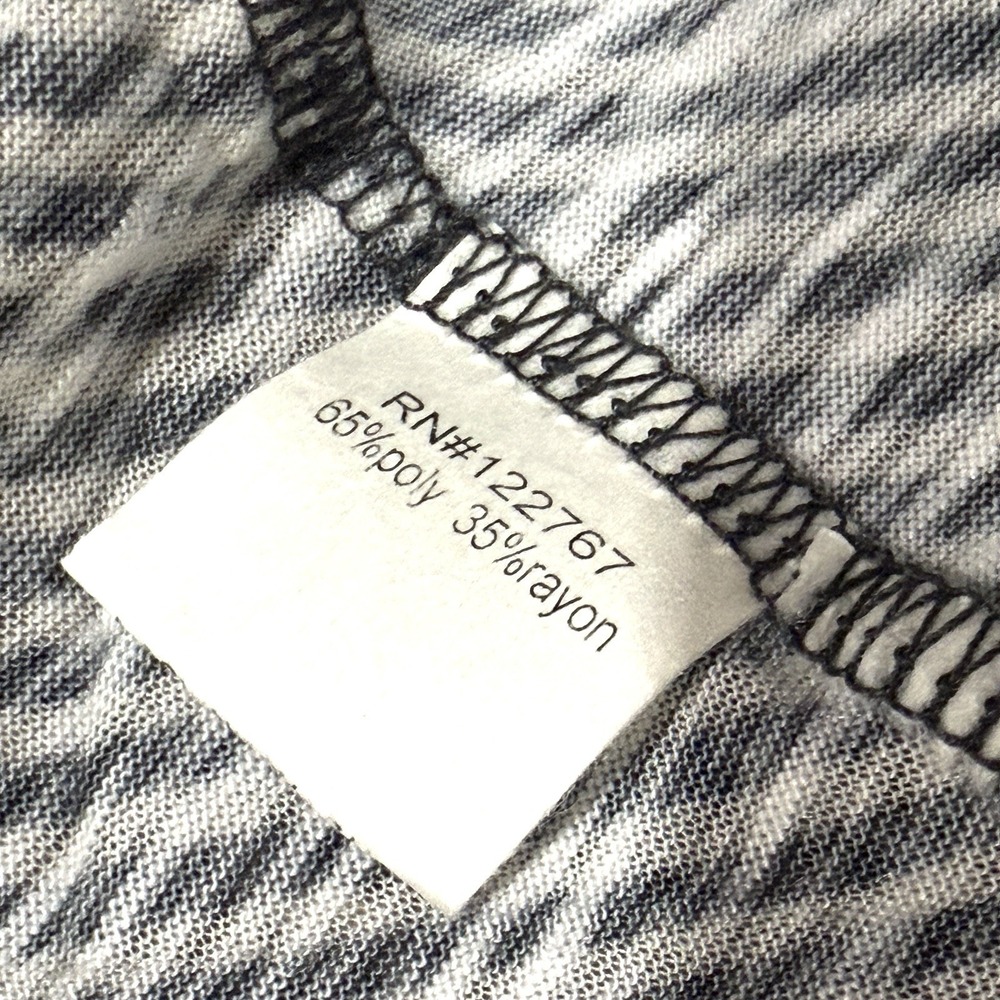 David Cline Top Womens XL Chain Stripe Snap Front Blouse Artsy‎ Preppy USA Made - Picture 9 of 13